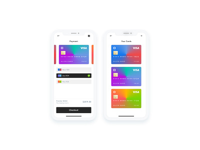 Credit Card Checkout — Daily UI Challenge #002-2 002 2 angular app checkout colorful credit dailyui design follow gardient idea instagram material minimal minimalist payment payment method ui user interface