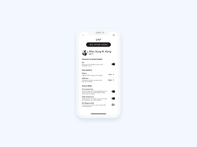 Settings — Daily UI Challenge #007-2 007 2019 2020 7 app dailyui design experiment explore follow fun idea ios joke life settings spotify ui user interface wordsbrand