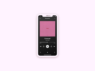 Music Player — Daily UI Challenge #009-2 009 9 app dailyui design follow fun idea ios material minimal music pink player second sound spotify ui user interface vinyl
