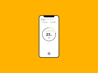 Countdown Timer — Daily UI Challenge #014-2 android app atomic countdown daily dailyui design follow habits idea instagram interface minimal time timer tracker ui user interface ux yellow
