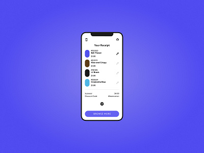 Email Receipt — Daily UI Challenge #017-2 app black blue brown color colour daily dailyui design follow idea instagram interface kolormark minimal purple receipt ui user interface ux