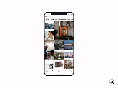 Search — Daily UI Challenge #022-2 (Ft. Instagram) app creative daily dailyui design filter idea image instagram interface minimal mobile photographer photography picture search ui user interface ux