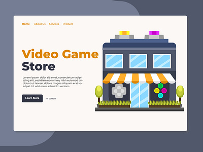 Video Game Store Landing Page Design
