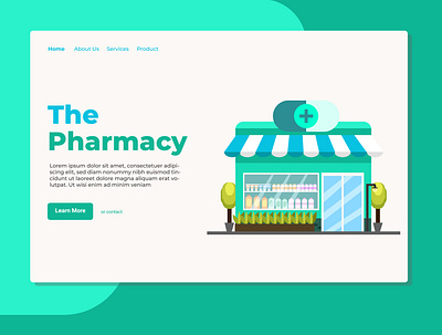 Pharmacy Landing Page Design illustration landing page uidesign user interface web page