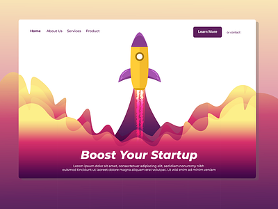 Boost Your Startup Landing Page Illustration