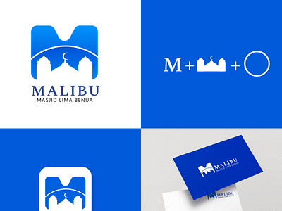 Malibu Logogram & Logotype - Visual Identity for Muslim Company branding design flat logo graphic design identity logo logogram logotype mosque muslim muslimlogo simple logo visual