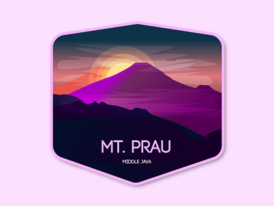 MOUNT PRAU badgedesign flatdesign