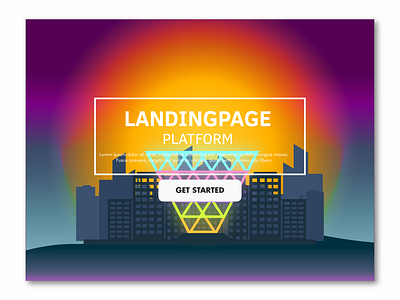 Cityscape Landing Page landing design landing page landing page illustration ui ux ui kit user experience user interface vector