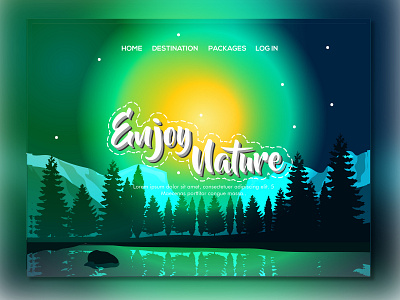 Nature Landing Page dribbble illustration landing page ui uidesign user experience user interface userinterface web page