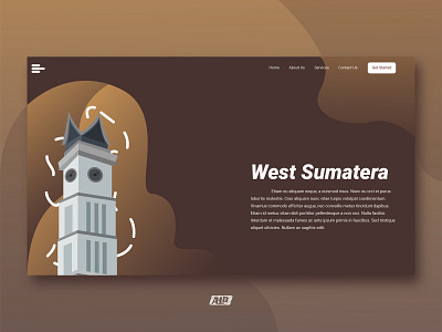 West Sumatera dribbble flat design illustration indonesian landing design landing page ui uidesign user experience user interface userinterface web page