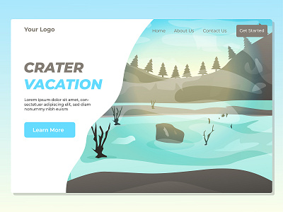 Landing page for Travel Destination design dribbble flat design illustration landing design landing page uidesign user experience user interface userinterface web page