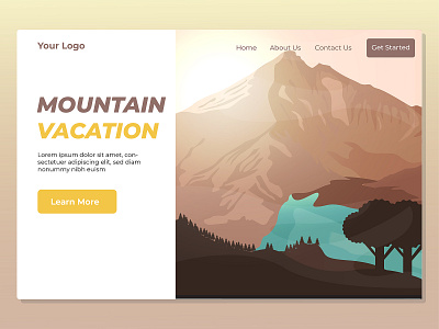 Landing page for Travel Destination design dribbble flat design illustration landing design landing page uidesign user experience user interface userinterface web page