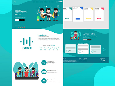Music Course Landing Page Design branding flat design illustration landing design landing page uidesign user experience user interface userinterface web page