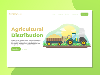 Agricultural Distribution Landing Page Illustration