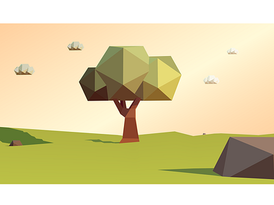 Nature low poly art