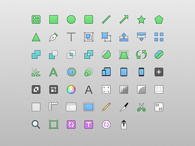 Toolbar Icons by Christopher Downer on Dribbble