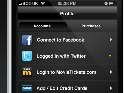 Movies Now! 2 app dark icons iphone ui