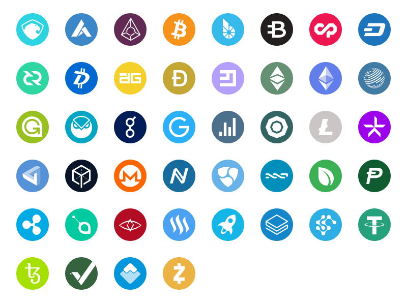 Cryptocurrency Icons by Christopher Downer on Dribbble