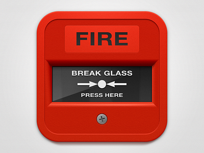 Break Glass @2x everyday fire icon ios red square