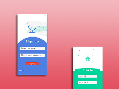 Sign Up / Sign In appdesign mobile ui ux uxdesign