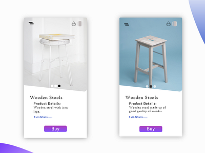 Wooden Stools appdesign ecommerce shopping ui ux wooden