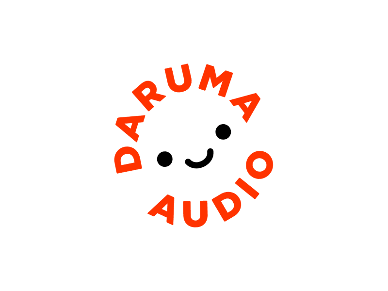 Daruma Audio Logo 2d animation audio company cute daruma daruma audio kawai logo logotype