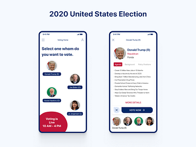 Election Voting Application UI app design mobile mobile ui ui ux