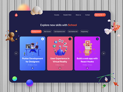 Kids Education Website design education education app education website ui ui design uidesign uiux ux web web design website