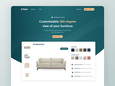 💫 360 Degree Furniture Customizer | Dybo | Figma 360 3d category design dybo furniture minimal modern product ui ui design ux web website
