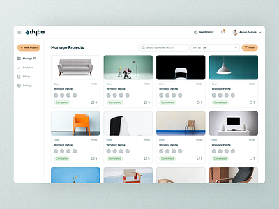 💻 Manage Projects on Dashboard - Dybo, designed in Figma