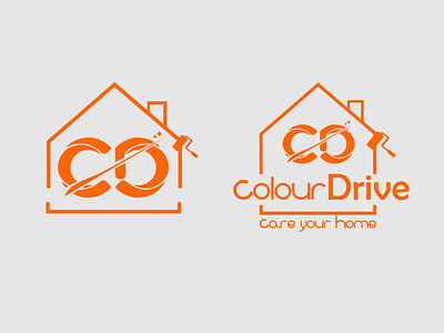 Logo for Colourdrive (A Painting Service Company) v.2 branding logo logo design logodesign logos logotype painting service icons