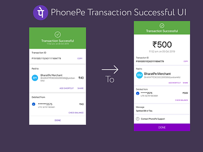 PhonePe Transaction Redesign