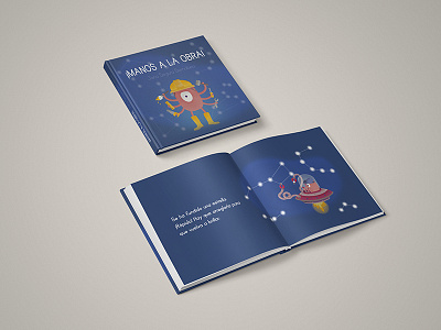 Illustration for children's book "Manos a la obra" #Cover alien art book childrens cosmos design direction editorial graphic illustration kids space