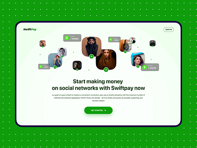 SwiftPay – donation collection service design logo ui ux