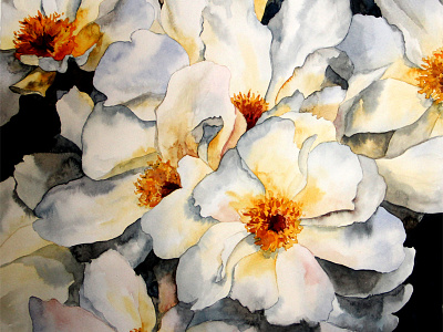 Watercolor Peonies flowers garden pattern peonies tatyanakomarovaart watercolor