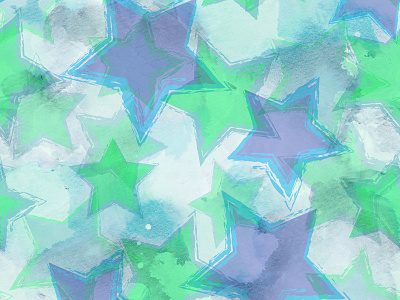Watercolor Stars Pattern