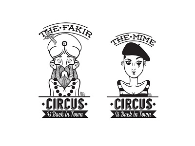 Circus is Back in town(fakir/mime) beard character circus comics fakir freak fun girls hat illustration indian mime