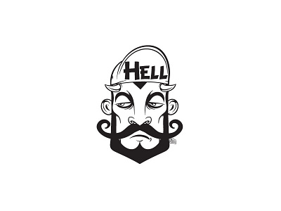 .....Hell bad bear character comics cool devil hat hell illustration love mustache