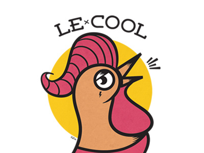 Le cool animal character comics cool design editorial fun graphic illustration illustrator rooster vector