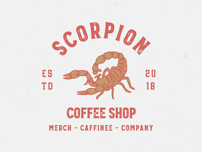 Scorpion Coffee Shop brand brand design brand identity branding illustration logo logo a day logo challange logo challenge logo design