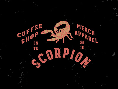 SCORPION Coffee Shop Apparel brand brand design brand identity branding illustration logo logo a day logo design packaging photography logo