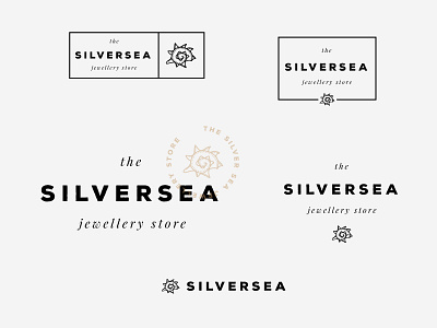 Silver Sea / Premade Custom OOAK Brand / Available Now brand brand identity branding illustration jewellery logo logo logo design logo marks packaging sea shell