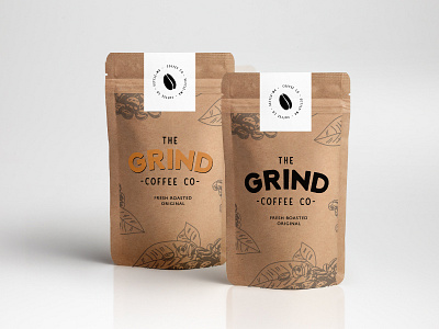 Packaging The Grind Coffee Co / #Thirtylogos brand design brand identity coffee packaging logo challenge packaging thirty logos thirtylogos