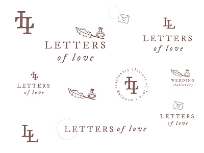Letters of love | Logo Marks brand brand identity branding illustration logo logo design logo marks packaging pattern sea shell