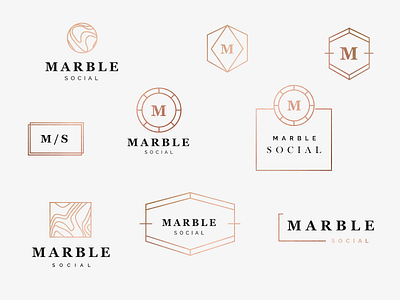 Marble Social Concepts abstract brand design branding geometric logo logo design marble