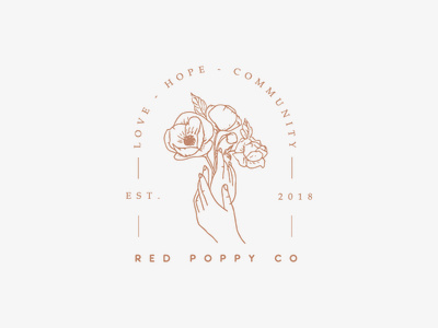 Red Poppy Co / Custom Logo Design, Re-branding
