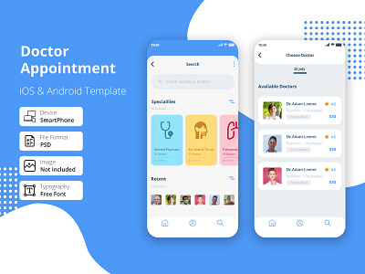 Doctor Appointment/ Consultation App android application app app design appointment appointment doctor doctor app doctor appointment doctor booking app doctor booking complete app doctor ios app health home hospital app illustration medical medical app multipurpose patient screen treatment