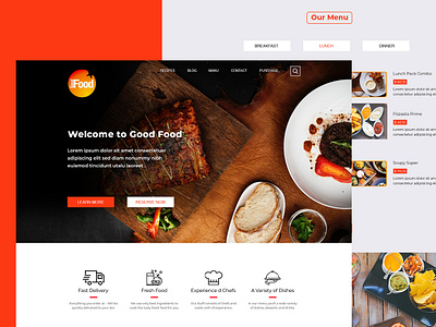 GoodFood-Restaurant Website Free Psd Template