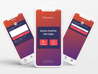 TOKINFO agency app design apple application apps appstore data design message multipurpose sms token ui ux web