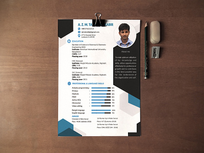 Resume Page Design a4 b2b branding brochure design company company branding creative design flat flyer design illustrator photoshop presentation print resume page